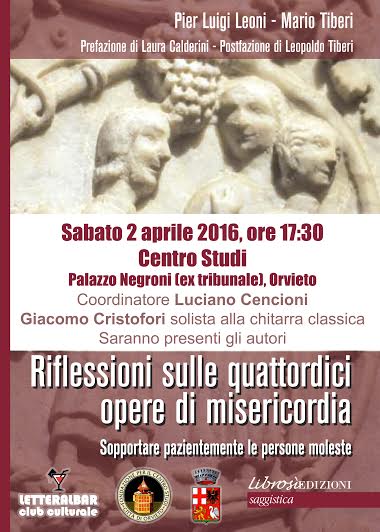 PRESENTAZIONE DEL LIBRO “RIFLESSIONI SULLE QUATTORDICI OPERE DI MISERICORDIA”