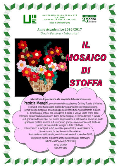 PATCHWORK CHE PASSIONE! A PALAZZO SIMONCELLI SI STUDIERA’ L’ARTE DI ASSEMBLARE STOFFE E TESSUTI COLORATI