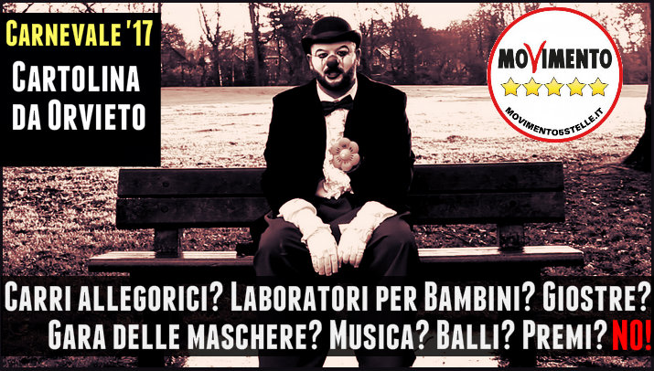 M5S ORVIETO: ZERO EVENTI PER CARNEVALE