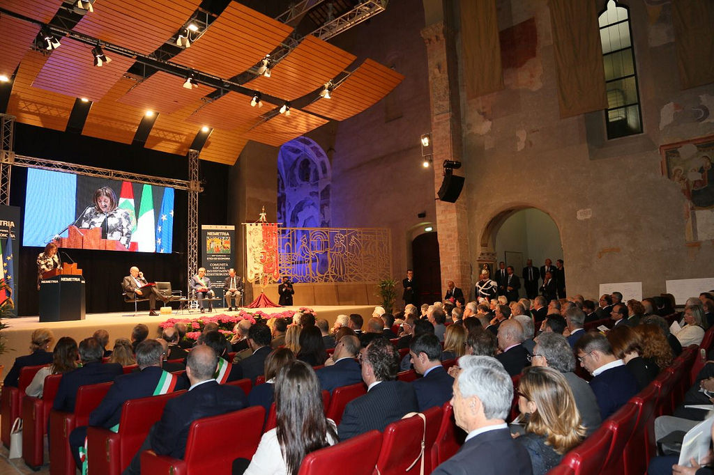 XXV CONFERENZA DI NEMETRIA CON PRESIDENTE DELLA REPUBBLICA MATTARELLA, L’INTERVENTO DELLA PRESIDENTE DELLA REGIONE UMBRIA CATIUSCIA MARINI.