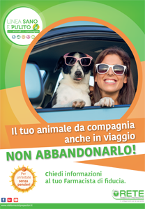 ANCHE LA FARMACIA CARINI DI RETE FARMACISTI PREPARATORI È IN PRIMA LINEA CONTRO L’ABBANDONO DEGLI ANIMALI.