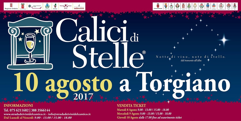 “CALICI DI STELLE” – 10 AGOSTO 2017 A TORGIANO.
