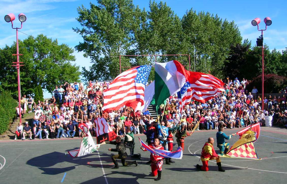 SANGEMINI, GRUPPO SBANDIERATORI OSPITE FESTA ITALIANA A CANBERRA (AUSTRALIA).