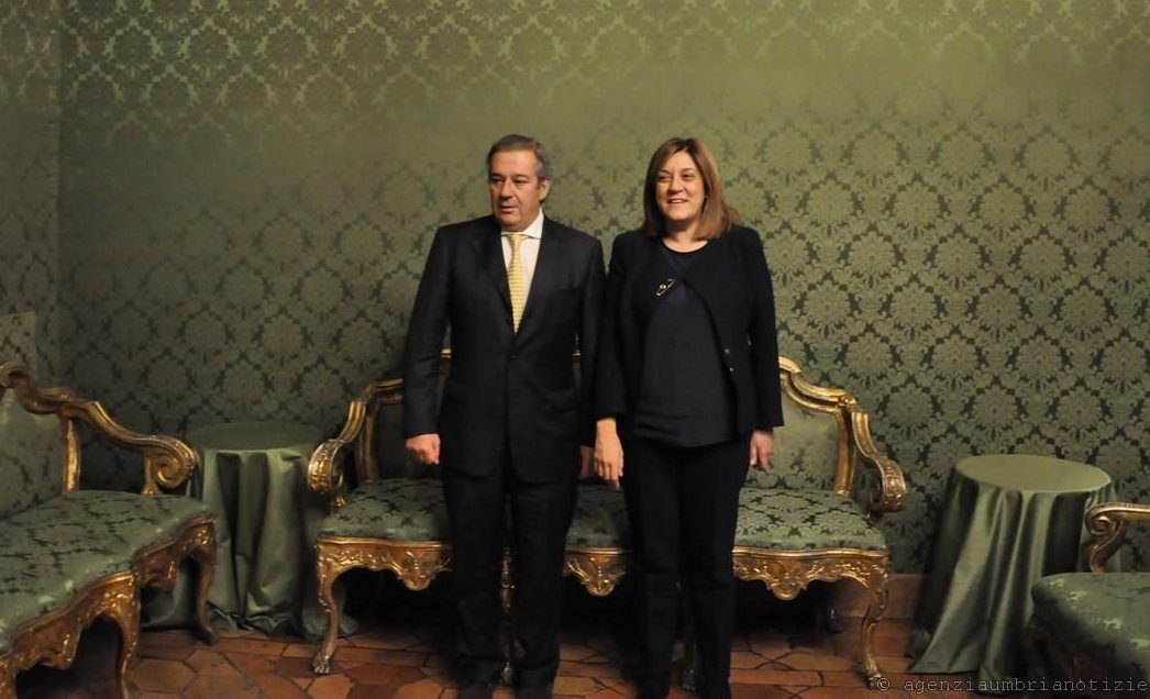 RELAZIONI INTERNAZIONALI, PRESIDENTE REGIONE UMBRIA CATIUSCIA MARINI AMBASCIATORE ARGENTINA IN ITALIA.