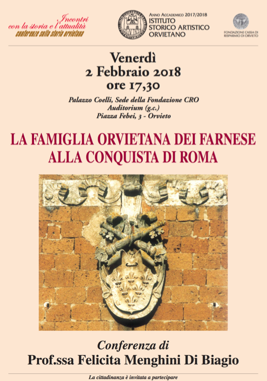 NUOVI APPUNTAMENTI DELL’ISTITUTO STORICO ARTISTICO ORVIETANO.