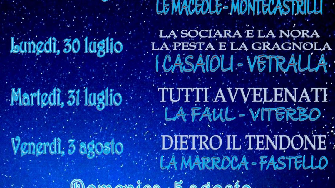 “TEATRI……AMO SUMMER” A PORANO