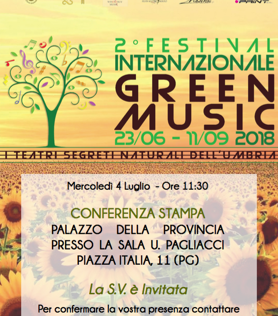 FESTIVAL INTERNAZIONALE GREEN MUSIC (15 LUGLIO – 11 SETTEMBRE).