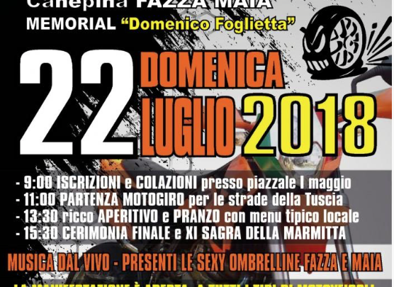 ROMBANO I MOTORI A CANEPINA CON LA “SMOTORATA – MEMORIAL DOMENICO FOGLIETTA”.