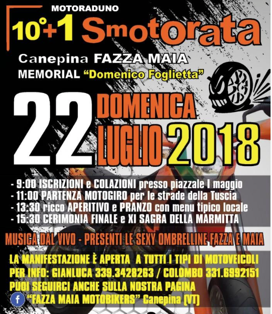 ROMBANO I MOTORI A CANEPINA CON LA “SMOTORATA – MEMORIAL DOMENICO FOGLIETTA”.