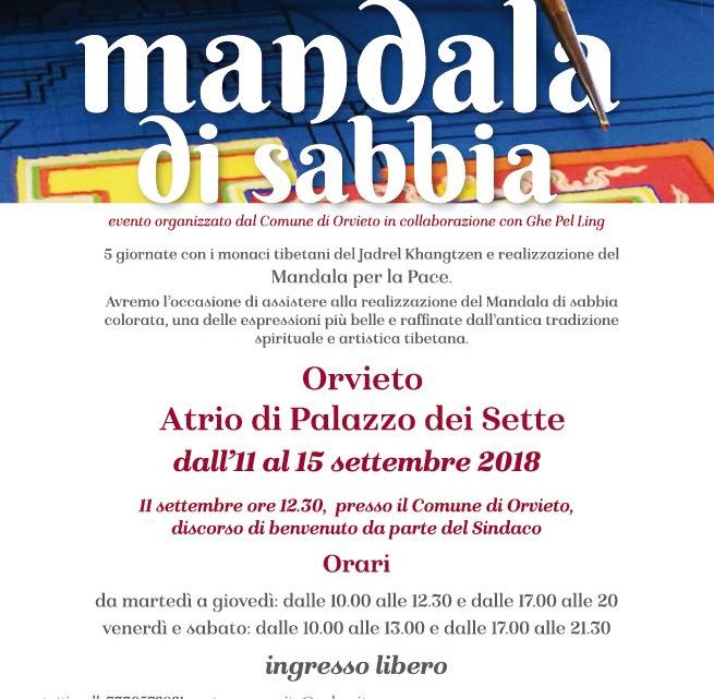 CERIMONIA DI CONSACRAZIONE DEL MANDALA PER LA PACE DONATO ALLA CITTA’ DI ORVIETO.