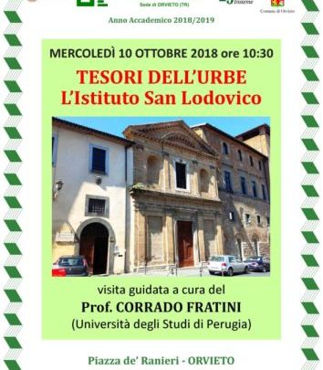 PER IL PROGETTO UNITRE “I TESORI DELL’URBE” VISITA ALL’ISTITUTO CON IL PROF. CORRADO FRATINI. MERCOLEDÌ’ OTTOBRE H. 10,30.