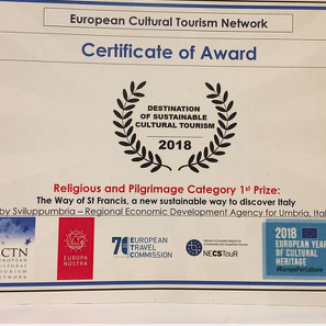 L’UMBRIA VINCITRICE ASSOLUTA DEL PREMIO “DESTINATION OF SUSTAINABLE CULTURAL TOURISM” CON LA VIA DI FRANCESCO.
