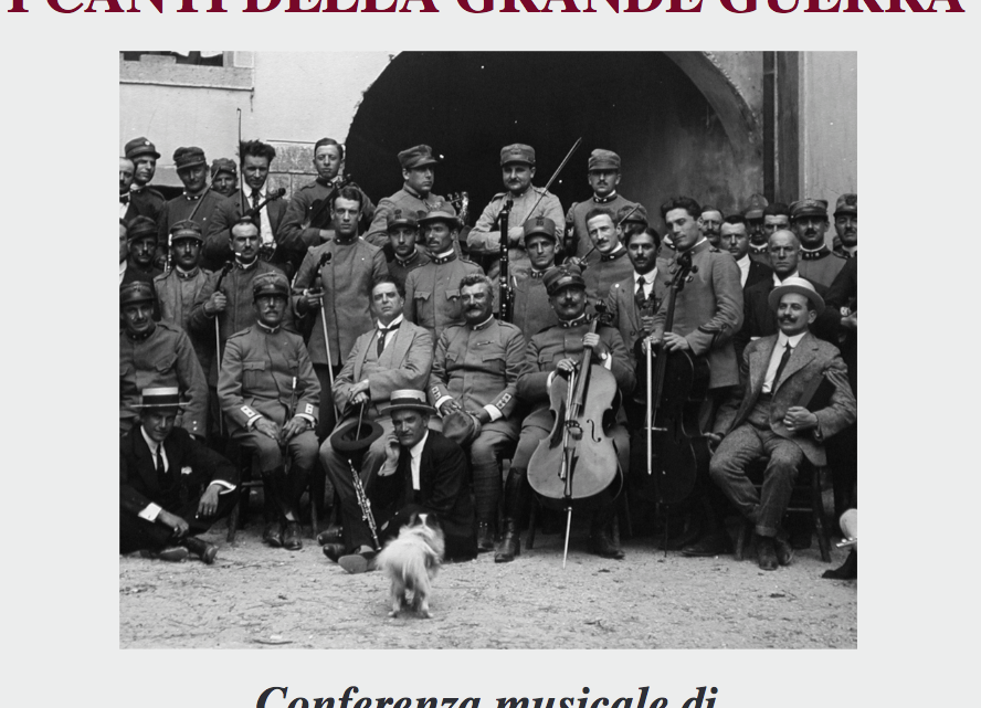 1918-2018 I CANTI DELLA GRANDE GUERRA, L’ISAO COMINCIA IL NUOVO A.A.