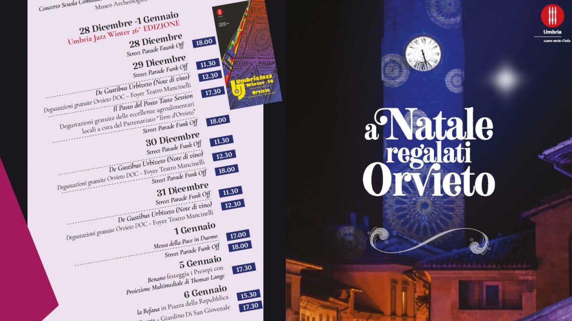 A NATALE REGALATI ORVIETO: L’8 DICEMBRE ACCENSIONE DEL GRANDE ALBERO IN PIAZZA DELLA REPUBBLICA E DELLE LUCI ARTISTICHE.