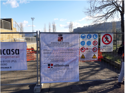 AL VIA I LAVORI DI RISTRUTTURAZIONE DEL CAMPO DI CALCIO DI SFERRACAVAOLLO E RIFACIMENTO DEL MANTO IN ERBA SINTETICA