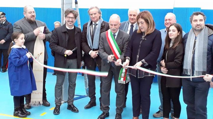 EFFICIENZA-ENERGETICA, INAUGURATI I LAVORI PALESTRA ISTITUTO COMPRENSIVO “FANCIULLI” DI ARRONE.