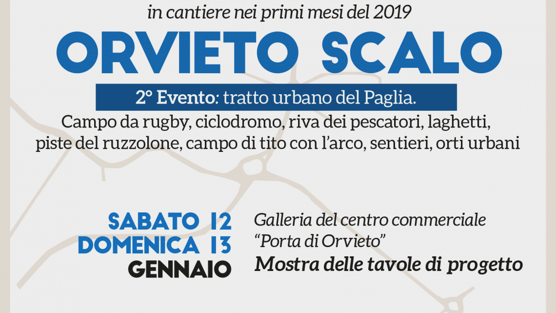 “ORVIETO RIQUALIFICAZIONI 2019”: SECONDO CICLO DI PARTECIPAZIONI SUGLI INTERVENTI DI RIQUALIFICAZIONE URBANA PER ORVIETO SCALO.