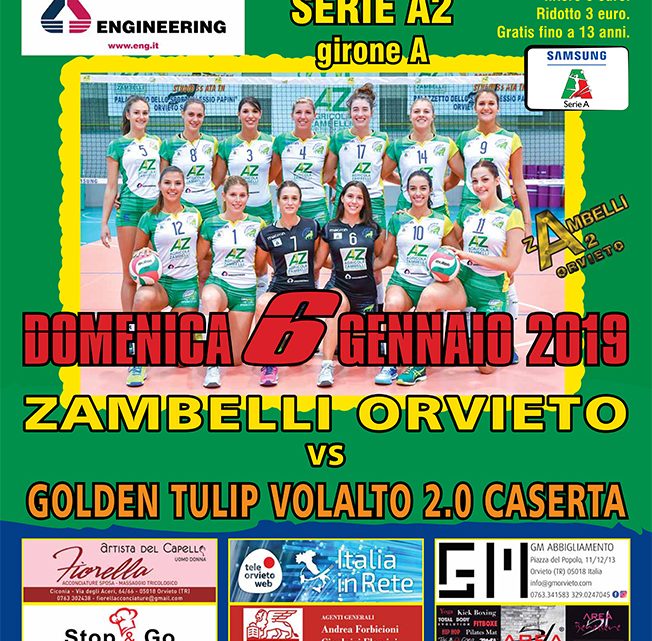 LA ZAMBELLI ORVIETO CHIAMA IL GRANDE PUBBLICO PER LA SFIDA CON CASERTA.