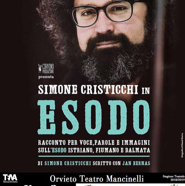 L’ASSOCIAZIONE TEMA PARTECIPA AL GIORNO DEL RICORDO CON LO SPETTACOLO ESODO SCRITTO E INTERPRETATO DA SIMONE CRISTICCHI