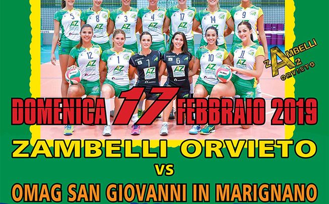 LA ZAMBELLI ORVIETO AL PALA-PAPINI CONTRO L’AVVERSARIA SAN GIOVANNI IN MARIGNANO
