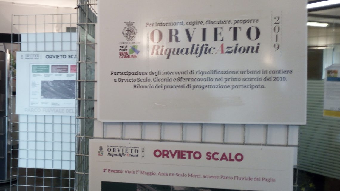 “ORVIETO RIQUALIFICAZIONI 2019”: TERZO CICLO DI PARTECIPAZIONE SUGLI INTERVENTI DI RIQUALIFICAZIONE URBANA PER ORVIETO SCALO.