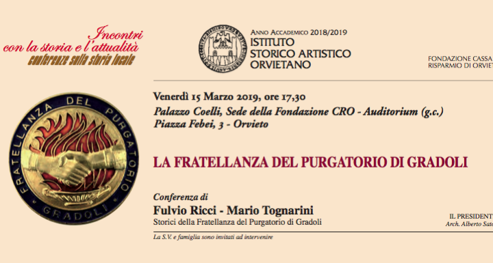 CONFERENZA ISAO “LA FRATELLANZA DEL PURGATORIO DI GRADOLI”