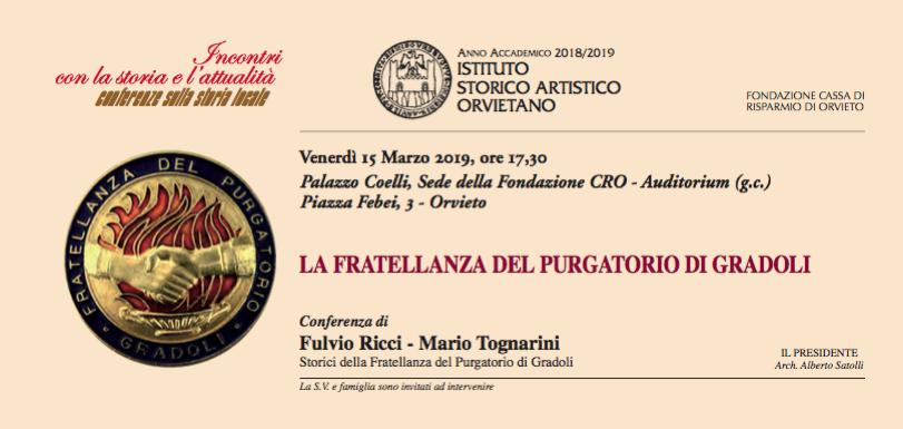 CONFERENZA ISAO “LA FRATELLANZA DEL PURGATORIO DI GRADOLI”