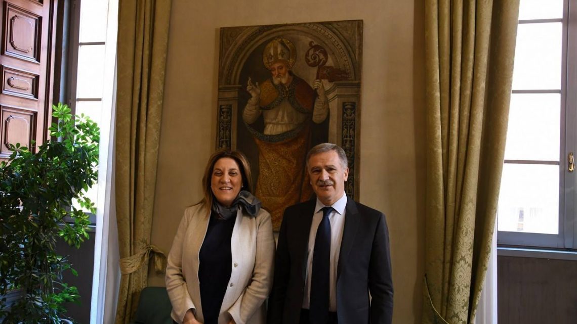 PRESIDENTE MARINI RICEVE NUOVO QUESTORE DI PERUGIA, MARIO FINOCCHIARO