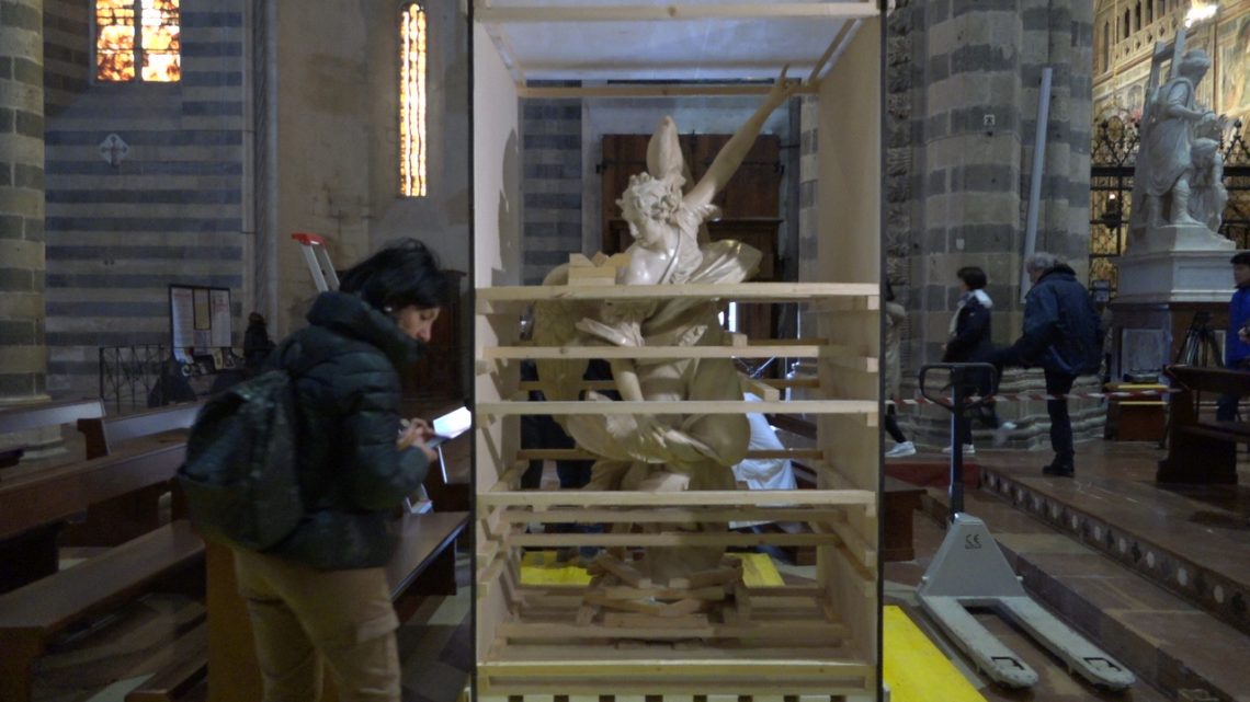TRASPORTO STATUE DEGLI APOSTOLI E DEI SANTI PATRONI DALL’EX CHIESA DI SANT’AGOSTINO IN DUOMO