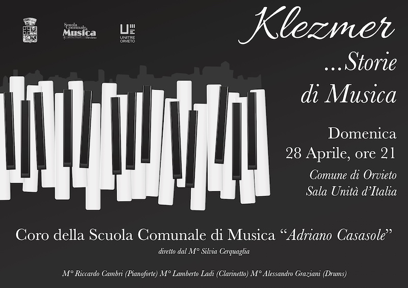 AL PALAZZO COMUNALE CONCERTO DEL CORO “CITTA’ DI ORVIETO” DELLA SCUOLA DI MUSICA ISPIRATO ALLA MUSICA KLEZMER