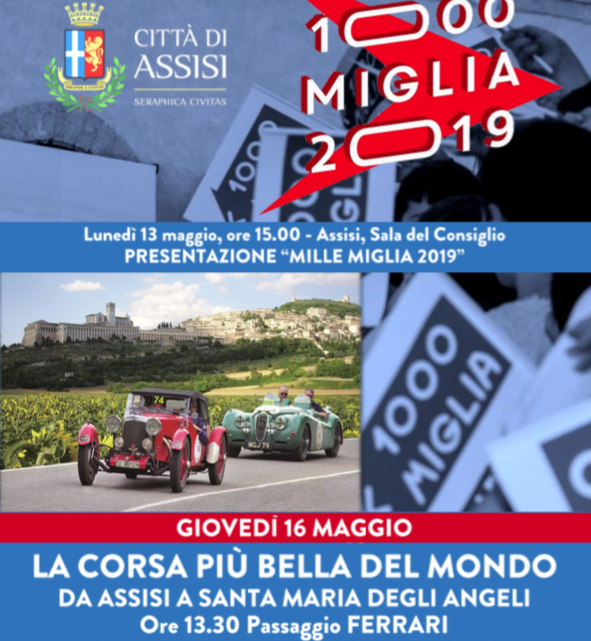 CONFERENZA  STAMPA LUNEDI’ 13 MAGGIO  PRESENTAZIONE DELLA “MILLE MIGLIA 2019”