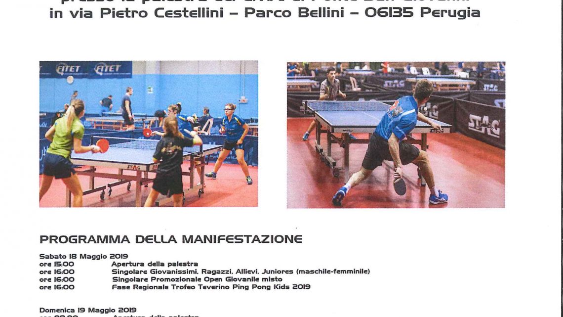 A PONTE SAN GIOVANNI I CAMPIONATI REGIONALI DI TENNISTAVOLO