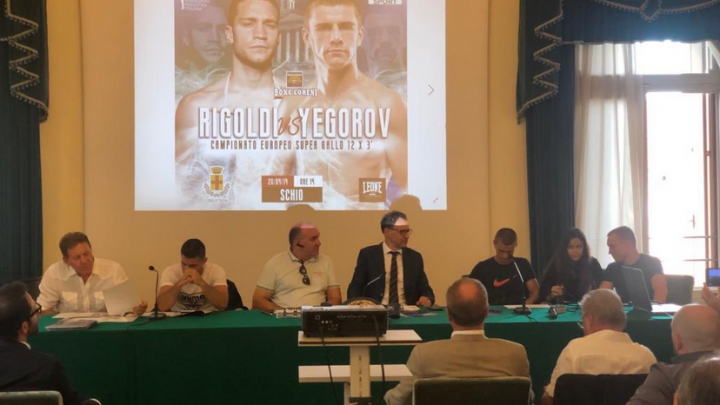 PRESENTATA A SCHIO LA SFIDA PER L’EUROPEO DEI SUPERGALLO TRA RIGOLDI E YEHOROV #PROBOXING