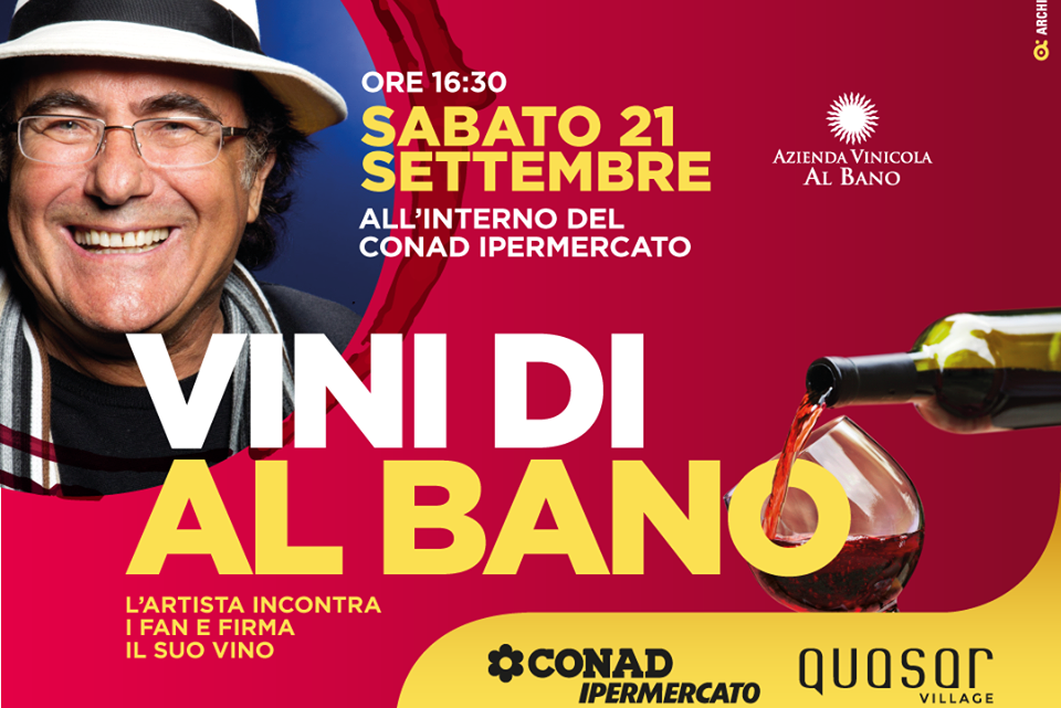 CORCIANO, AL BANO PRESENTERÀ I SUOI VINI AL QUASAR VILLAGE