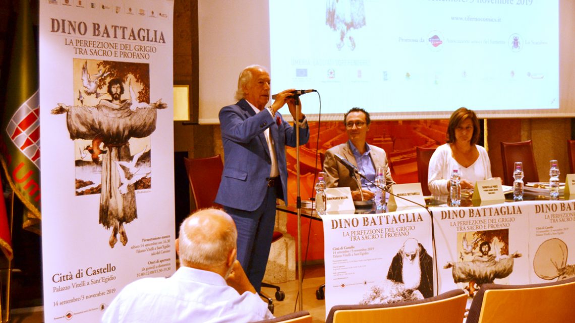 17° MOSTRA NAZIONALE DEL FUMETTO TIFERNO COMICS 2019 DINO BATTAGLIA LA PERFEZIONE DEL GRIGIO TRA SACRO E PROFANO