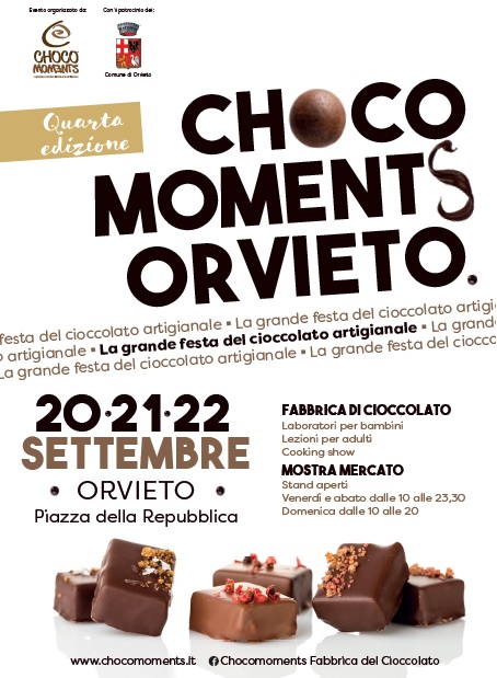 MANIFESTAZIONE “CHOCOMOMENTS” DAL 20 AL 22 SETTEMBRE AD ORVIETO