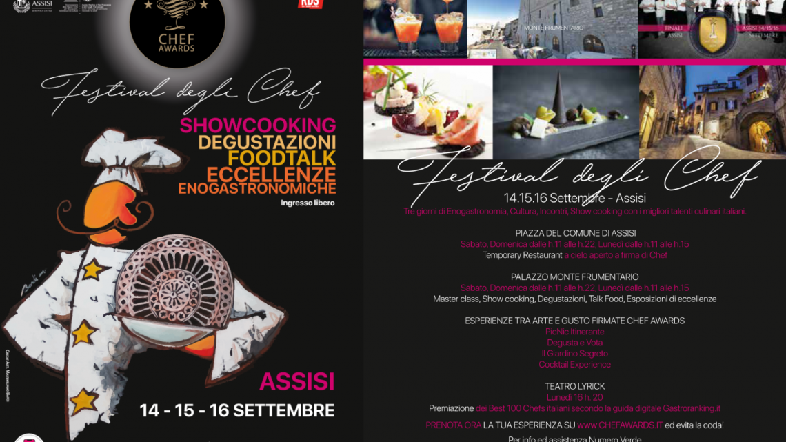 AD ASSISI ARRIVA L’ALTA CUCINA CON IL FESTIVAL DEGLI CHEF (14-16 settembre)