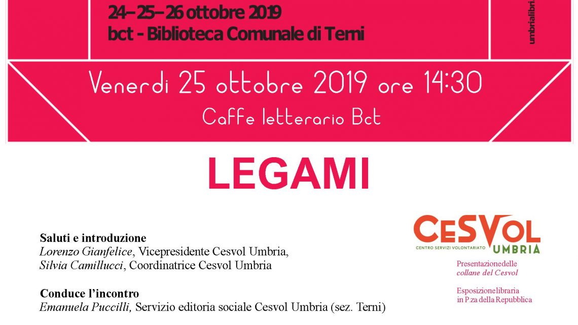 UMBRIA LIBRI 2019 IN BCT I RACCONTI DEL VOLONTARIATO
