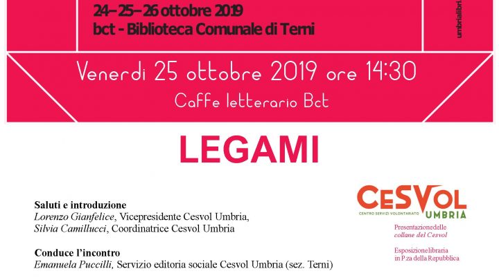 UMBRIA LIBRI 2019 IN BCT I RACCONTI DEL VOLONTARIATO