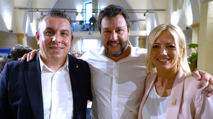 REGIONALI UMBRIA: FIORONI E PASTORELLI (LEGA) ANNUNCIANO TICKET ELETTORALE DAL PALCO DI BASTIA CON MATTEO SALVINI 