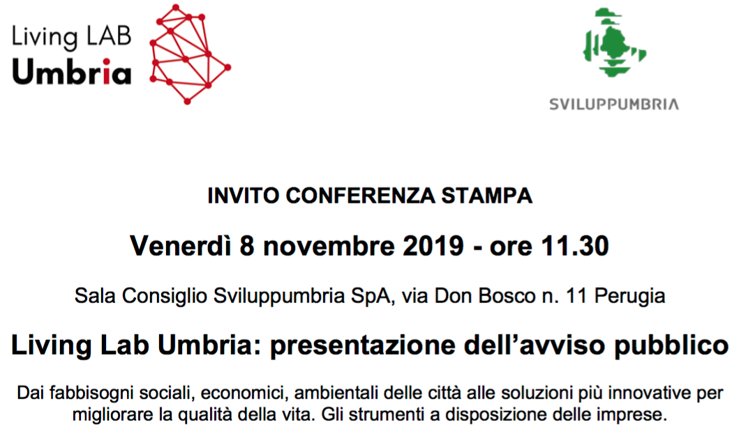 LIVING LAB UMBRIA, SVILUPPUMBRIA PRESENTA GLI STRUMENTI PER LE IMPRESE