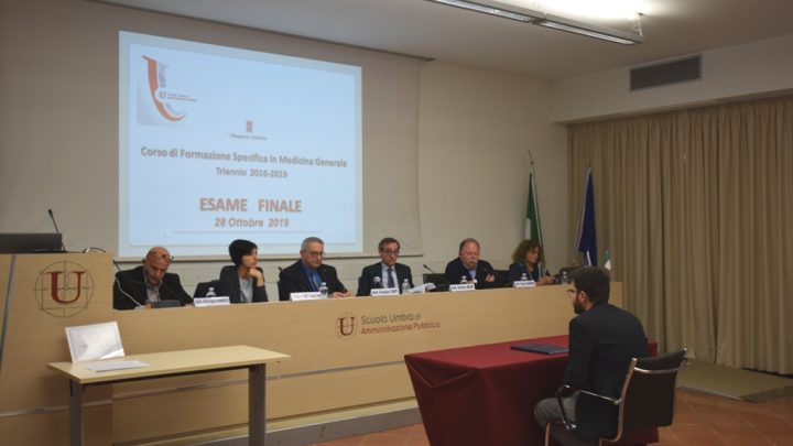 FORMAZIONE IN MEDICINA GENERALE, DIPLOMATI 21 MEDICI DEL TRIENNIO 2016-2019. ESAME FINALE NELLA SEDE DELLA SCUOLA UMBRA