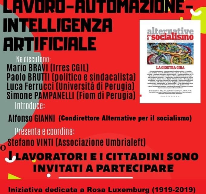 LAVORO, A PERUGIA SI PARLA DI AUTOMAZIONE E INTELLIGENZA ARTIFICIALE
