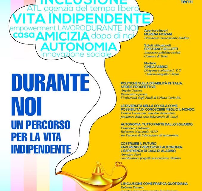 IN BCT IL CONVEGNO “DURANTE NOI. UN PERCORSO PER LA VITA INDIPENDENTE”