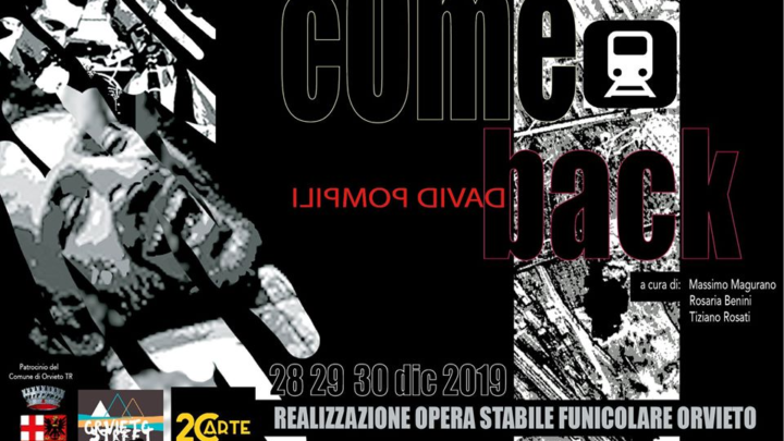 OPERA D’ARTE MURARIA “COME BACK” DELL’ARTISTA SPOLETINO DAVID POMPILI, ALL’INTERNO DELLA STAZIONE A MONTE DELLA FUNICOLARE