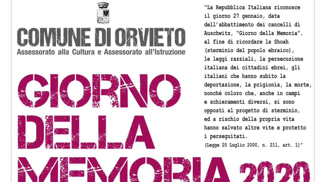 27 GENNAIO 2020 – GIORNO DELLA MEMORIA