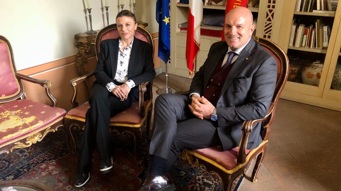 SINDACO TARDANI RICEVE IN VISITA AD ORVIETO IL NEO QUESTORE DI TERNI DR. ROBERTO MASSUCCI
