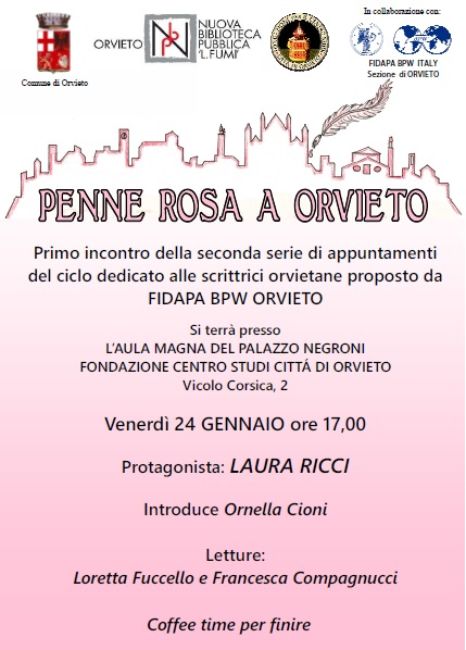 SECONDA EDIZIONE DELLA RASSEGNA LETTERARIA “PENNE ROSA A ORVIETO”