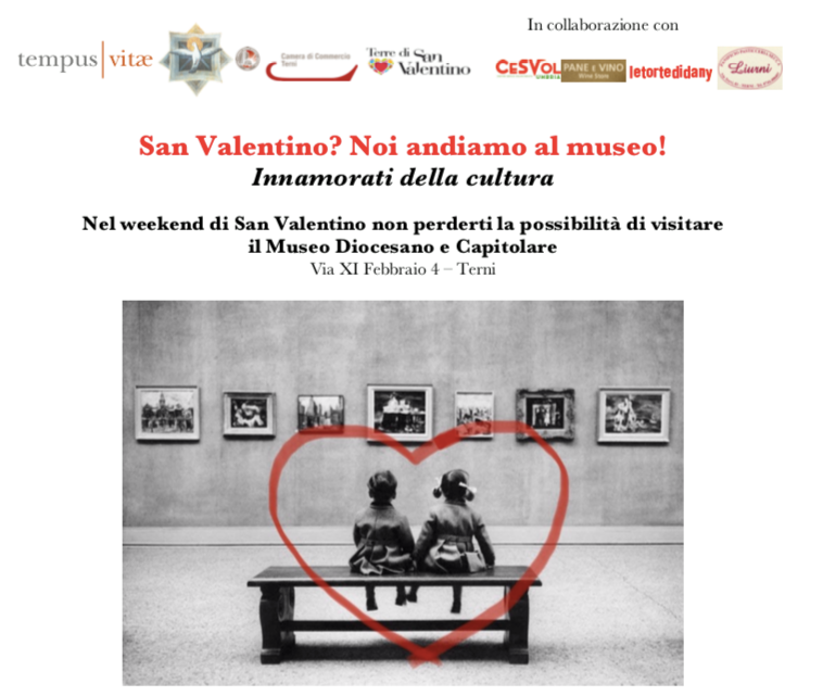 SAN VALENTINO, TUTTI AL MUSEO  IL FINE SETTIMANA DELL’ ASSOCIAZIONE TEMPUS VITAE
