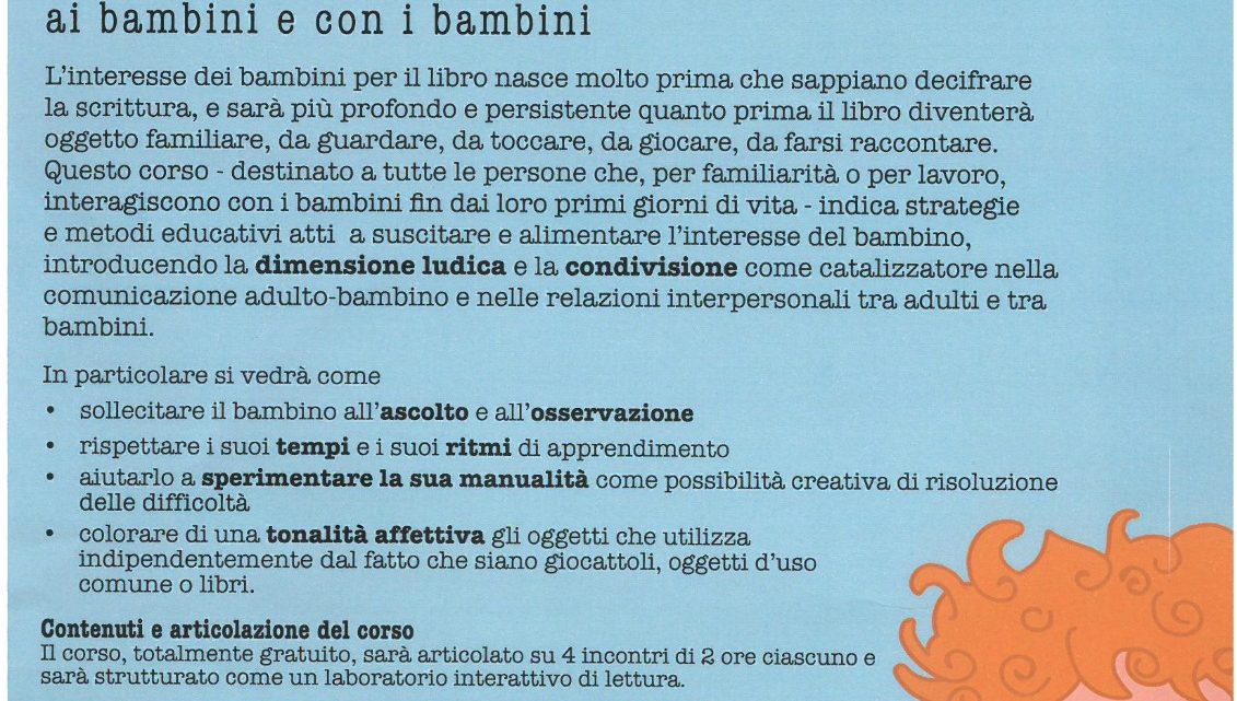 “COME LEGGERE AI BAMBINI” A CASTEL VISCARDO UN CORSO CON I LETTORI PORTATILI